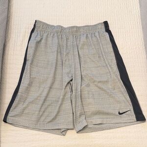 Men’s Nike Dry Fit Shorts Blue and White Stripe - Large